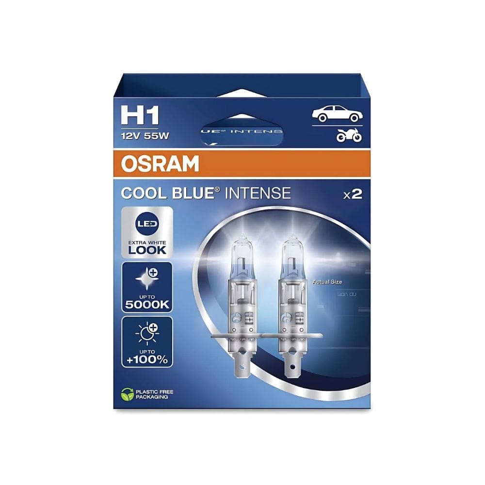 Par de lâmpadas Osram Cool Blue Intense H1 55W - 64150CBN