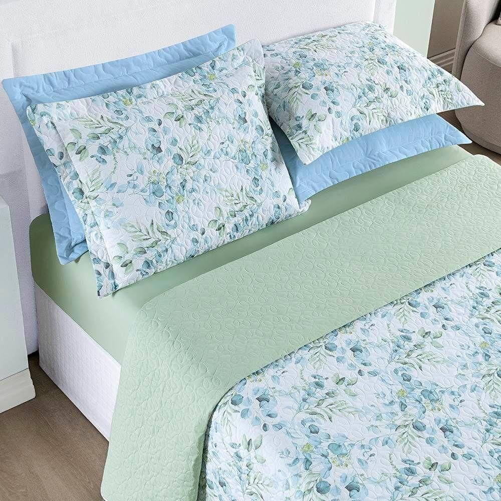 Cobre Leito Casal Padrão Cotton Select Dupla Face 200 Fios 3 Peças - Forest