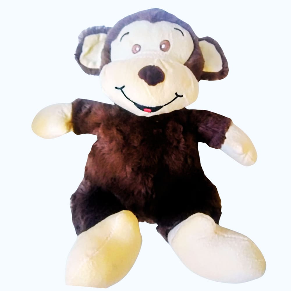 Brinquedo Pelucia Macaquinho Marron 25cm para Criança Presente Decoração