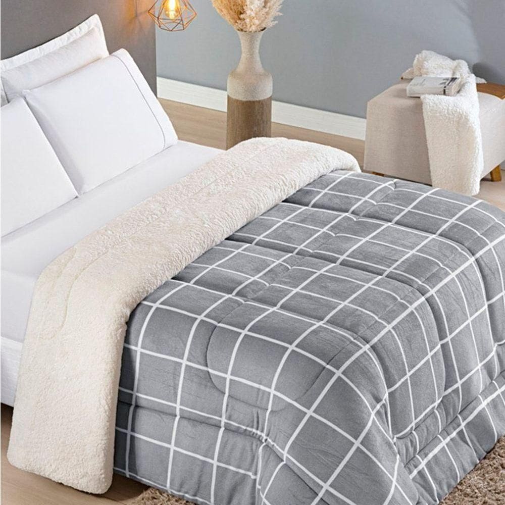 Kit Coberdrom King Austin 4 Peças - Cinza