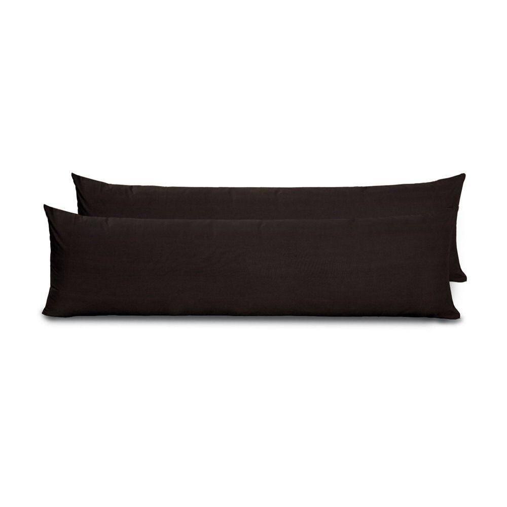 Fronhas Para Travesseiro De Corpo Slim 1,50m X 50cm 2 Unidades - Preto