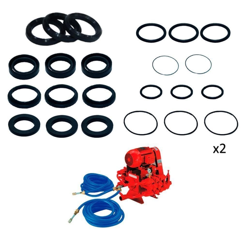 Kit Reparo Vedação Lavadora Wayne 6 Pistões Lu Hu 6402