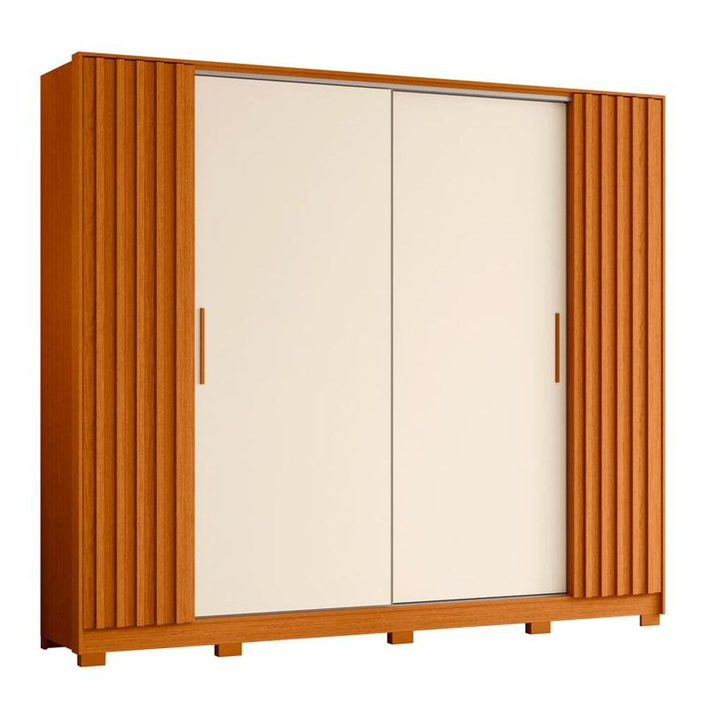 Guarda Roupa Jacarandá 4 Portas Cinamomo/Off White (Flex) - ABZ