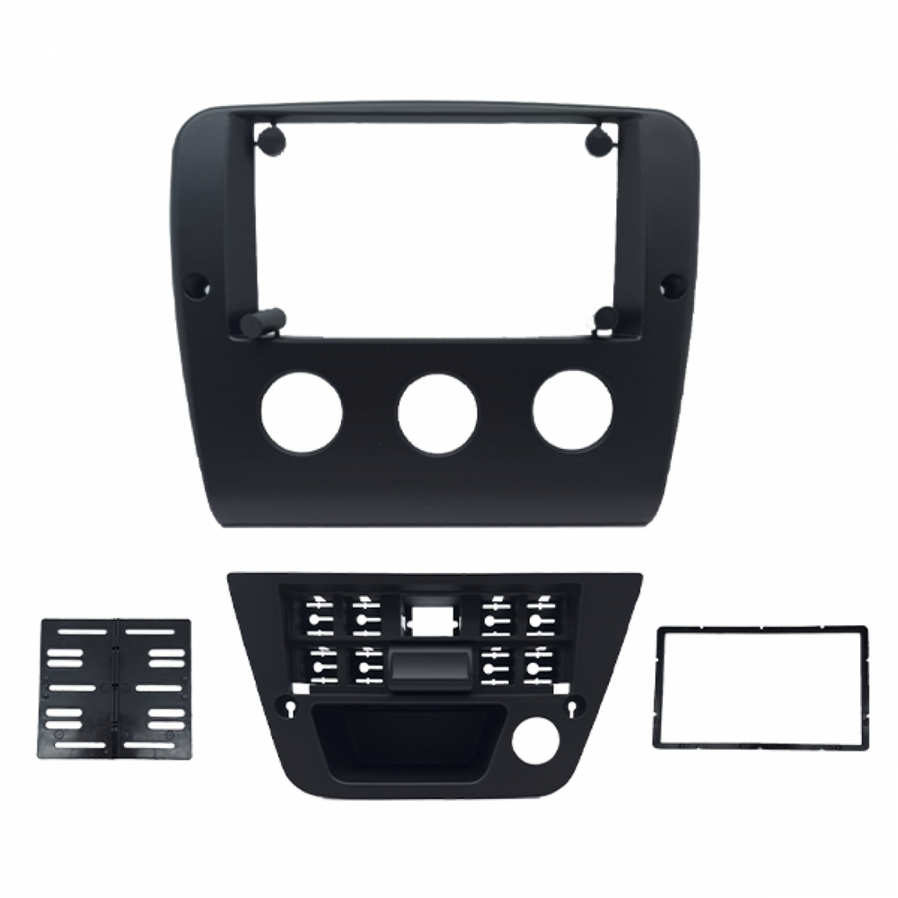 Moldura 2 Din Vectra G2 c/ Ar Analógico - Preta