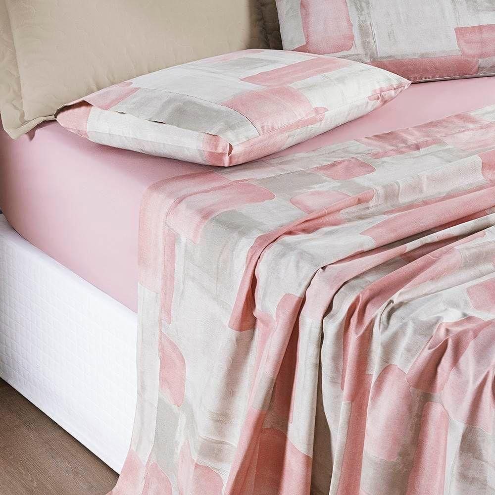 Jogo De Lençol Casal Padrão Cotton Select Estampado 200 Fios 4 Peças - Quadri