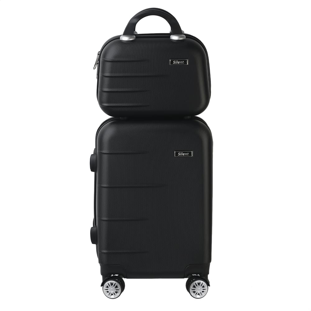 Conjunto Mala De Bordo C/ Rodas 360° E Frasqueira Para Viagens Silent Ipanema