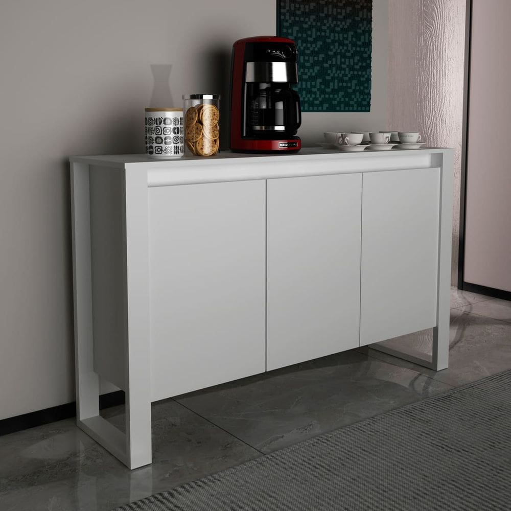 Balcão Escritório Office com 3 Portas ME4147 Branco