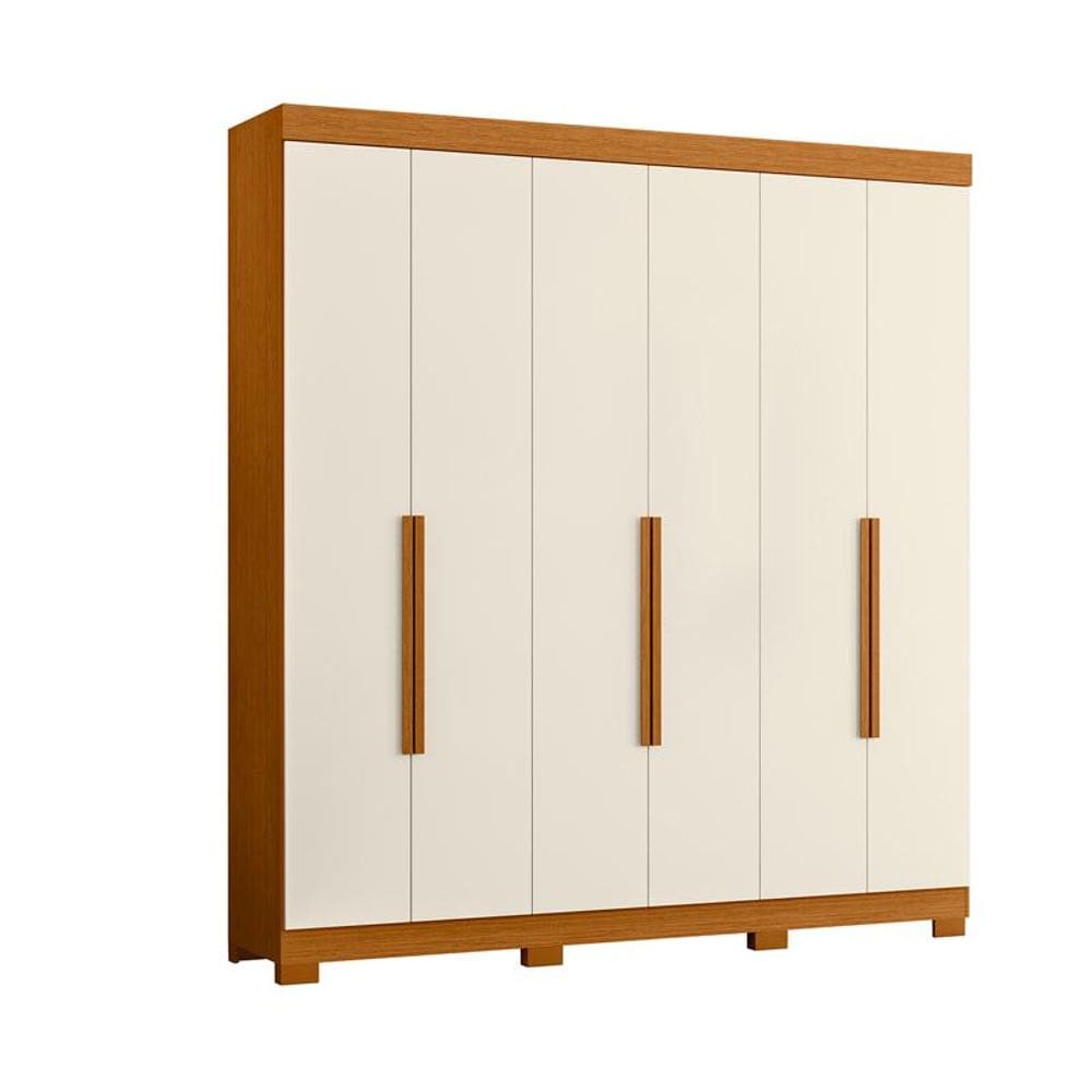 Guarda Roupa Vinci 6 Portas Cinamomo/Off White - ABZ