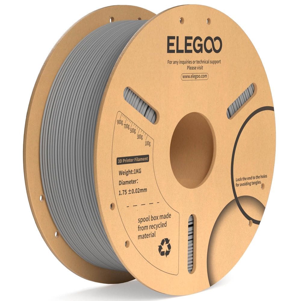 Filamento para impressora 3D ELEGOO PLA Plus 1,75 mm cinza 1 kg