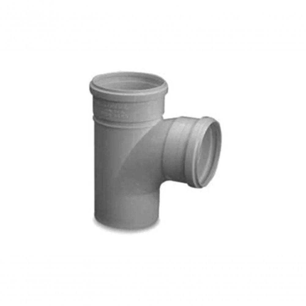 Tê De Redução Curto Esgoto 100x75mm Branco Tigre