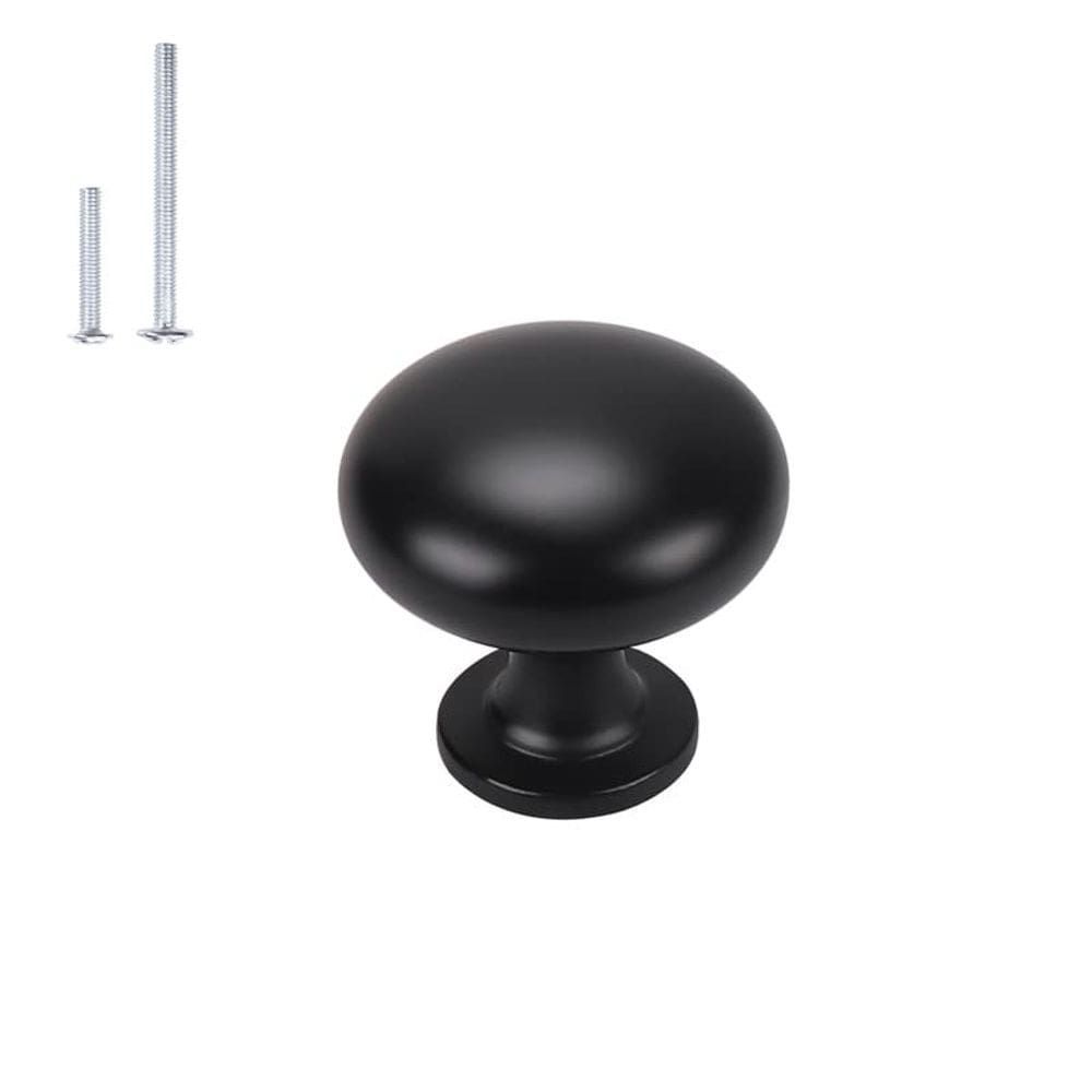 Knobs de gabinete NIZADO, pacote com 10, preto, 29,5 mm, preto fosco