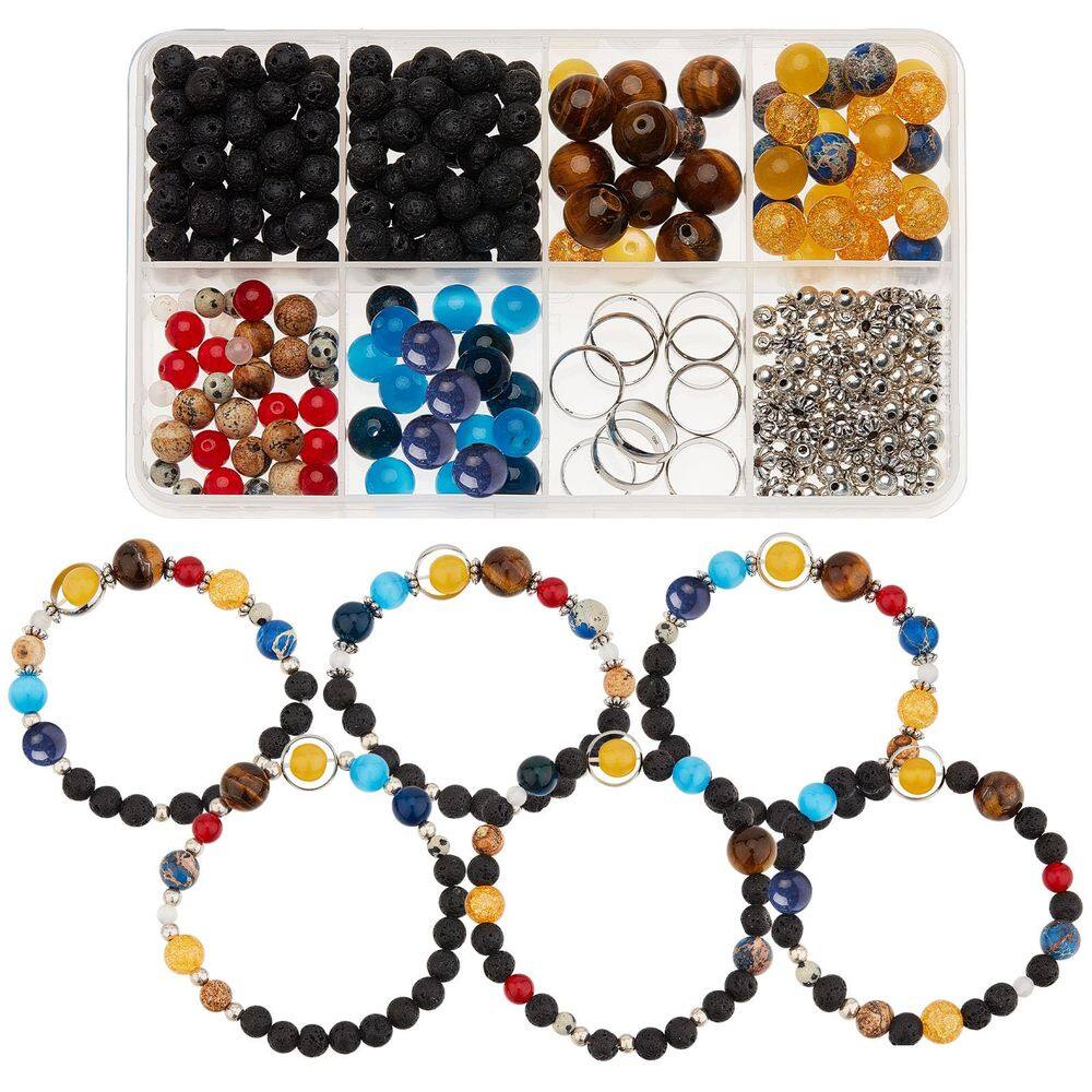 Kit de fabricação de pulseiras SUNNYCLUE Solar System com mais de 300 miçangas