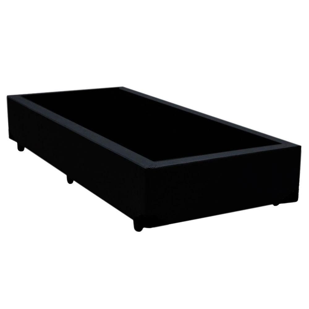 Cama Box Solteiro Sintético Serene Preto 88x188x40