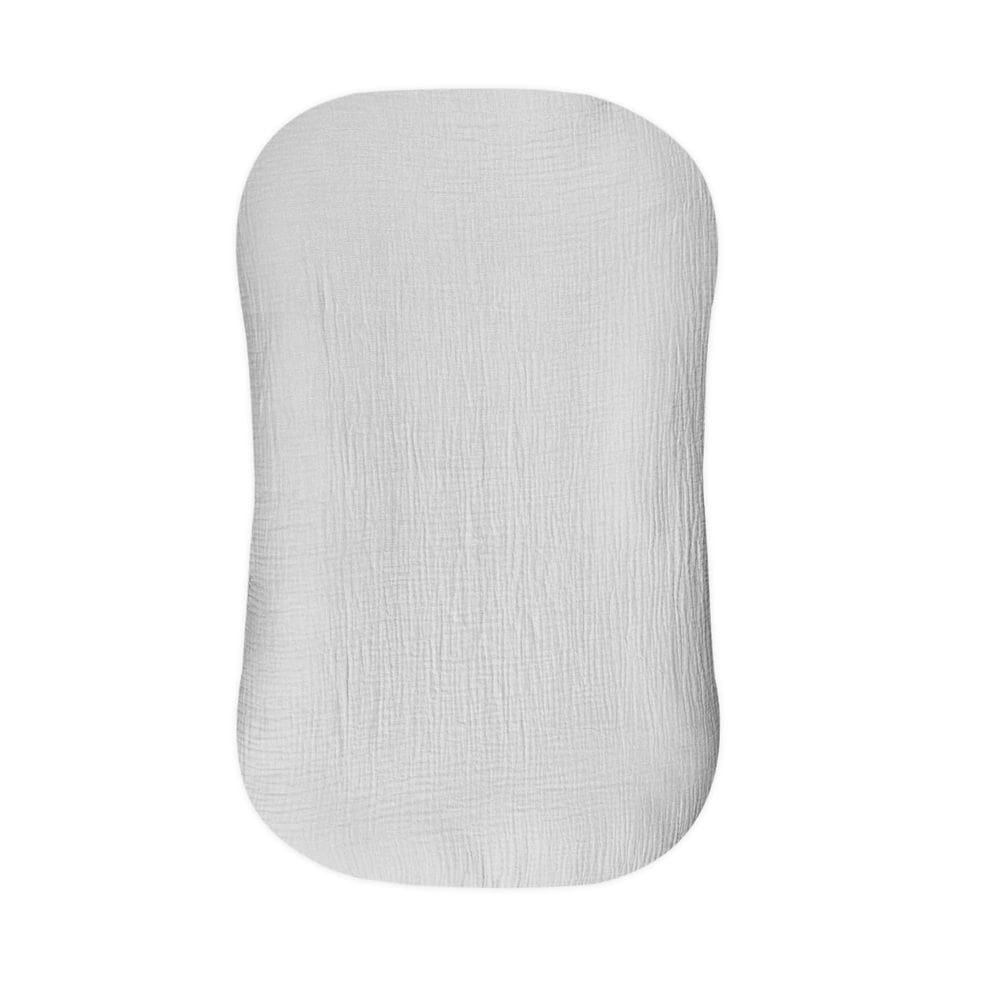 Capa de espreguiçadeira para bebês Hooyax Muslin de algodão orgânico cinza claro