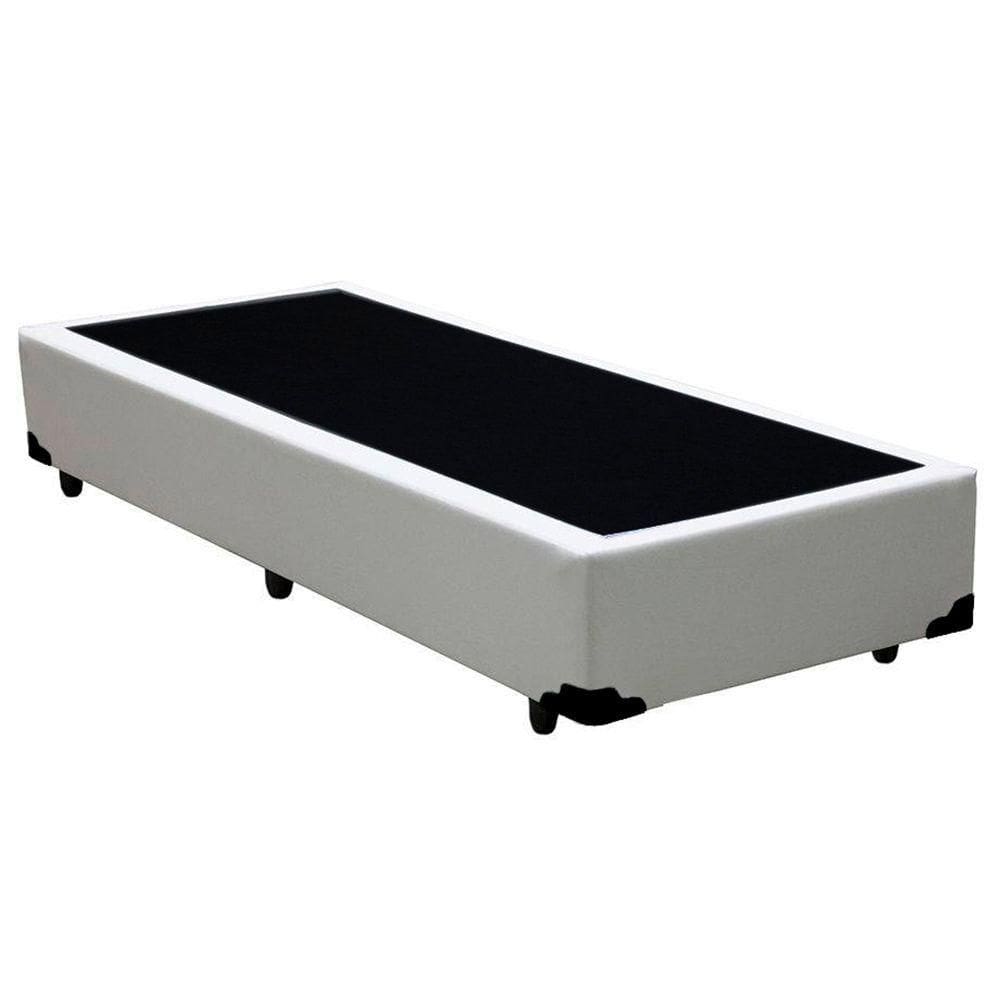 Cama Box Solteiro Sintético Serene Branco 88x188x40