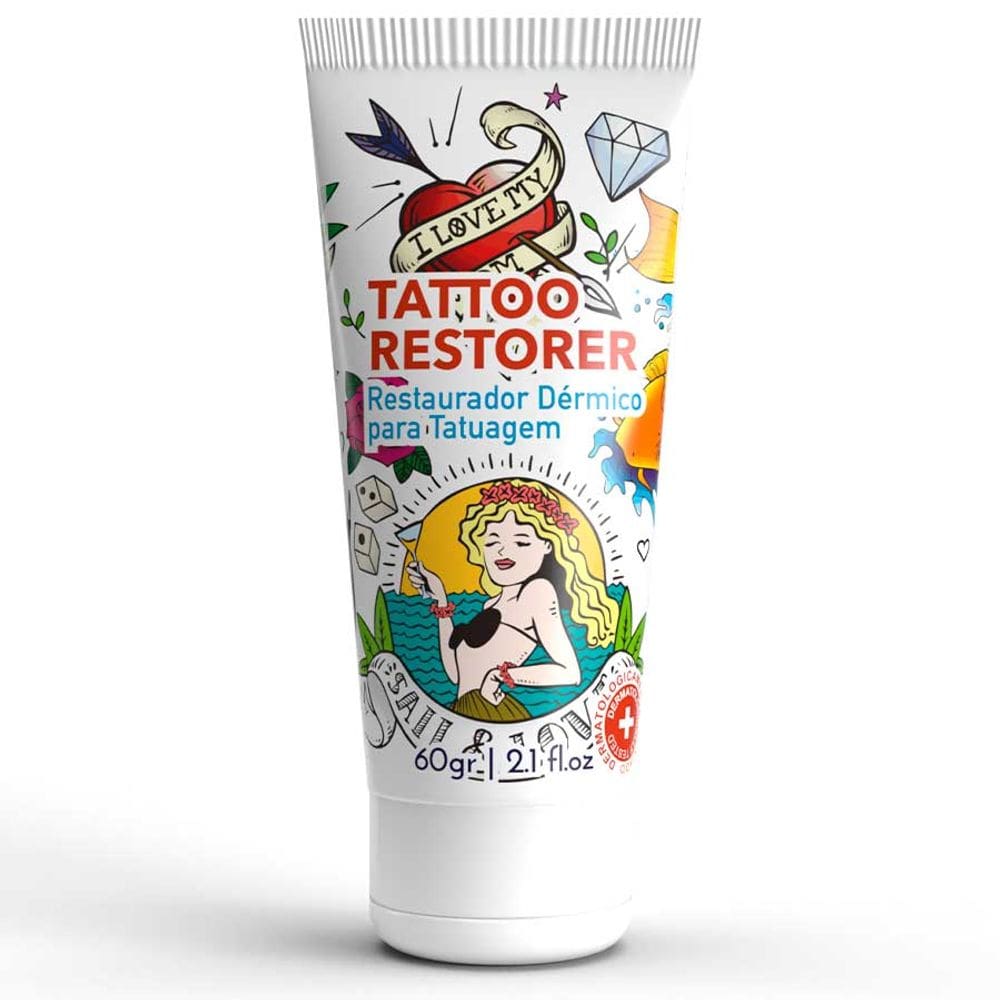Tattoo Restorer Creme Restaurador Dérmico para Tatuagem 60g Barba Forte