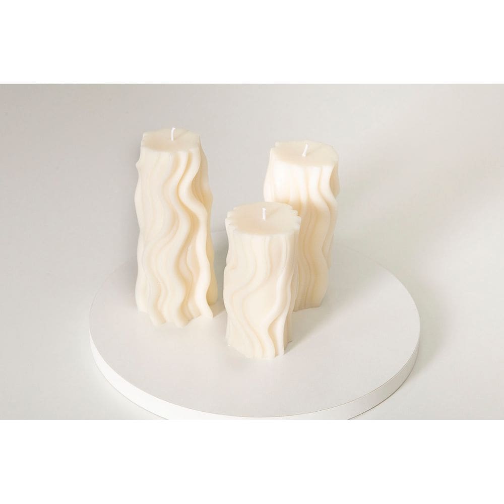 Kit Velas Decorativas Cilíndricas - Curve Candles - Saúde & Bem-Estar