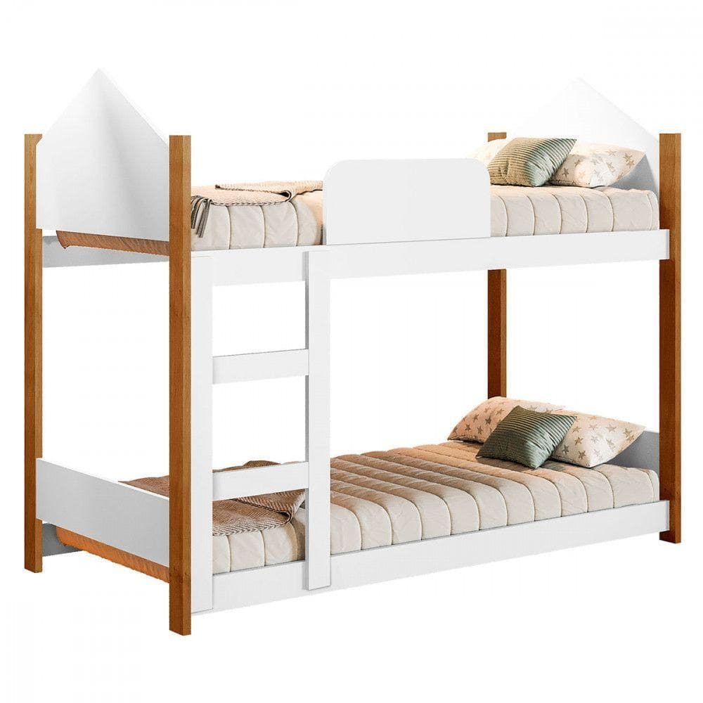 Beliche Magia Com Escada Grade De Proteção Gabrielli Móvei Branco Grenat