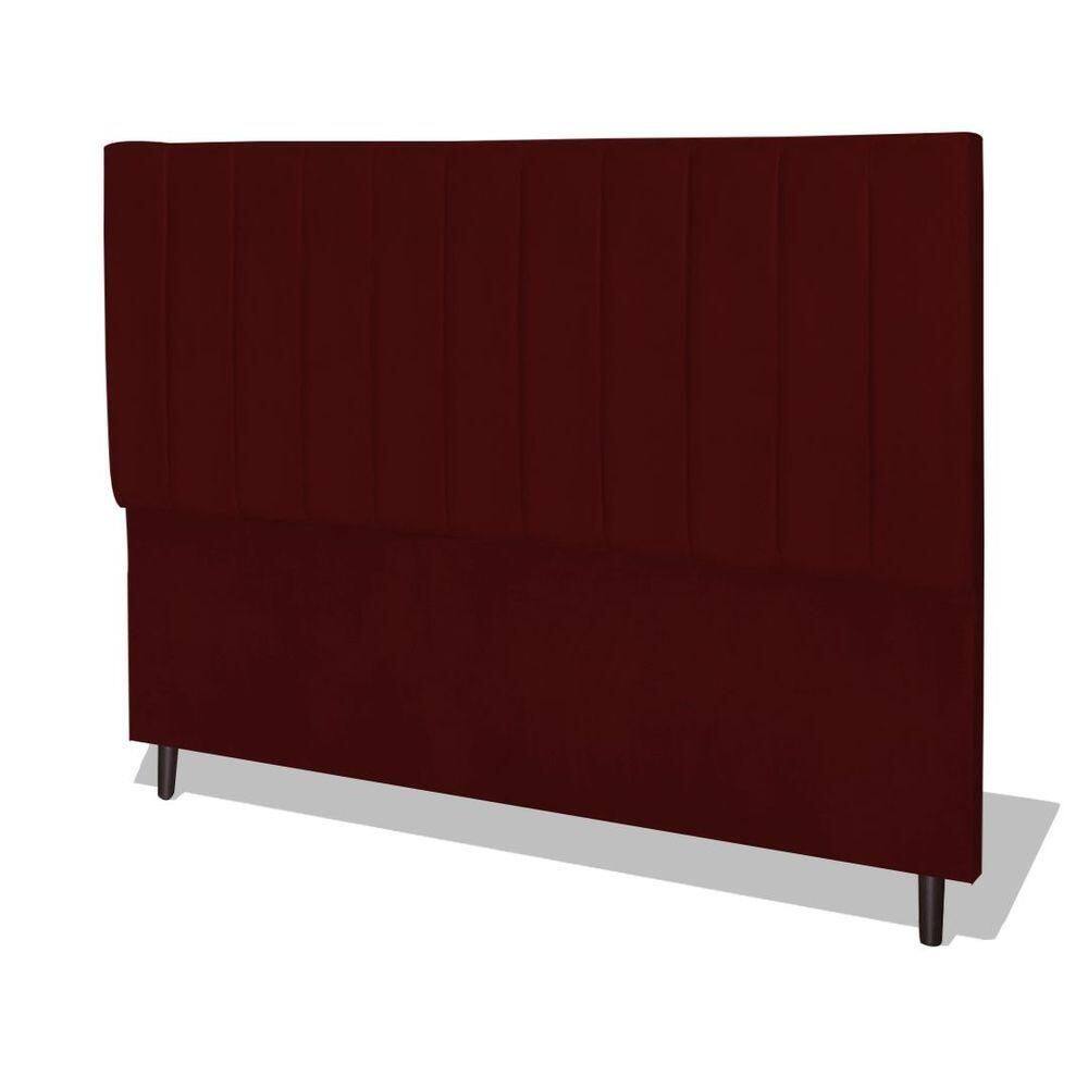 Cabeceira Estofada Box Solteiro Encosto Para Cama Corola 94x126 Marsala