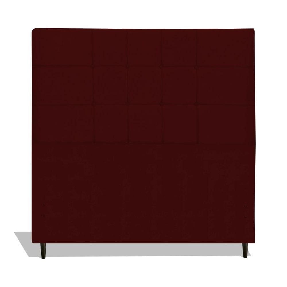 Cabeceira Estofada Box Solteiro Encosto Para Cama Maveric 94x126 Marsala