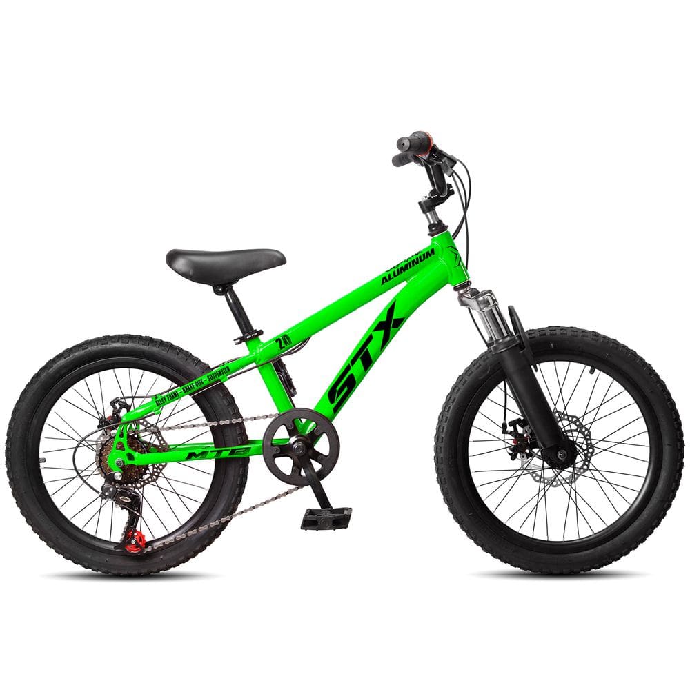 Bicicleta MTB Aro 20 STX Alumínio 6 Marchas Freio a disco e Suspensão