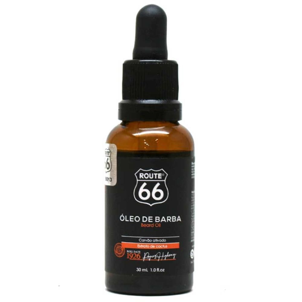Óleo de Barba Route 66 com Carvão Ativado e Extrato de Cactus 30mL Viking