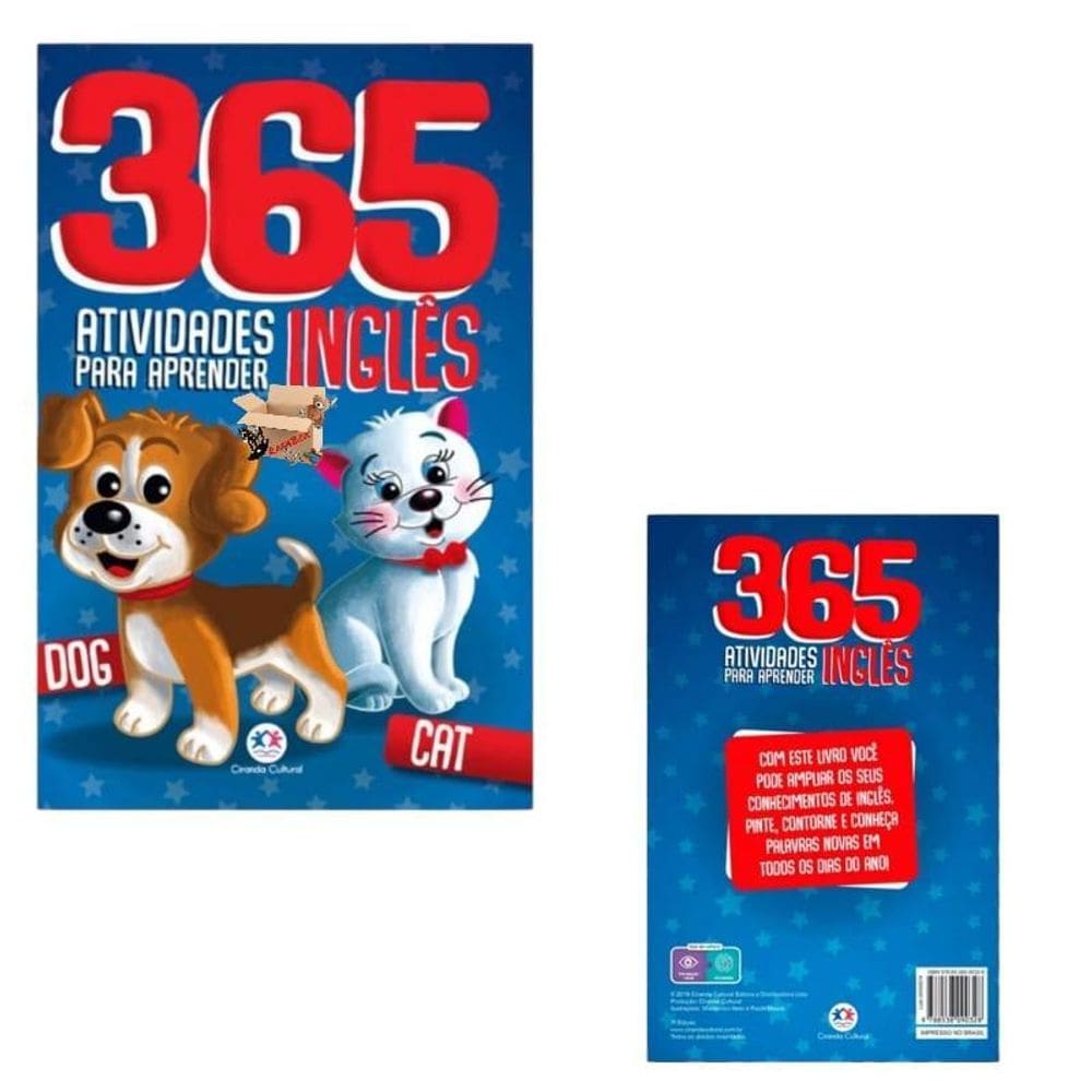 Livro Infantil 365 Atividades De Inglês Apoio Escolar
