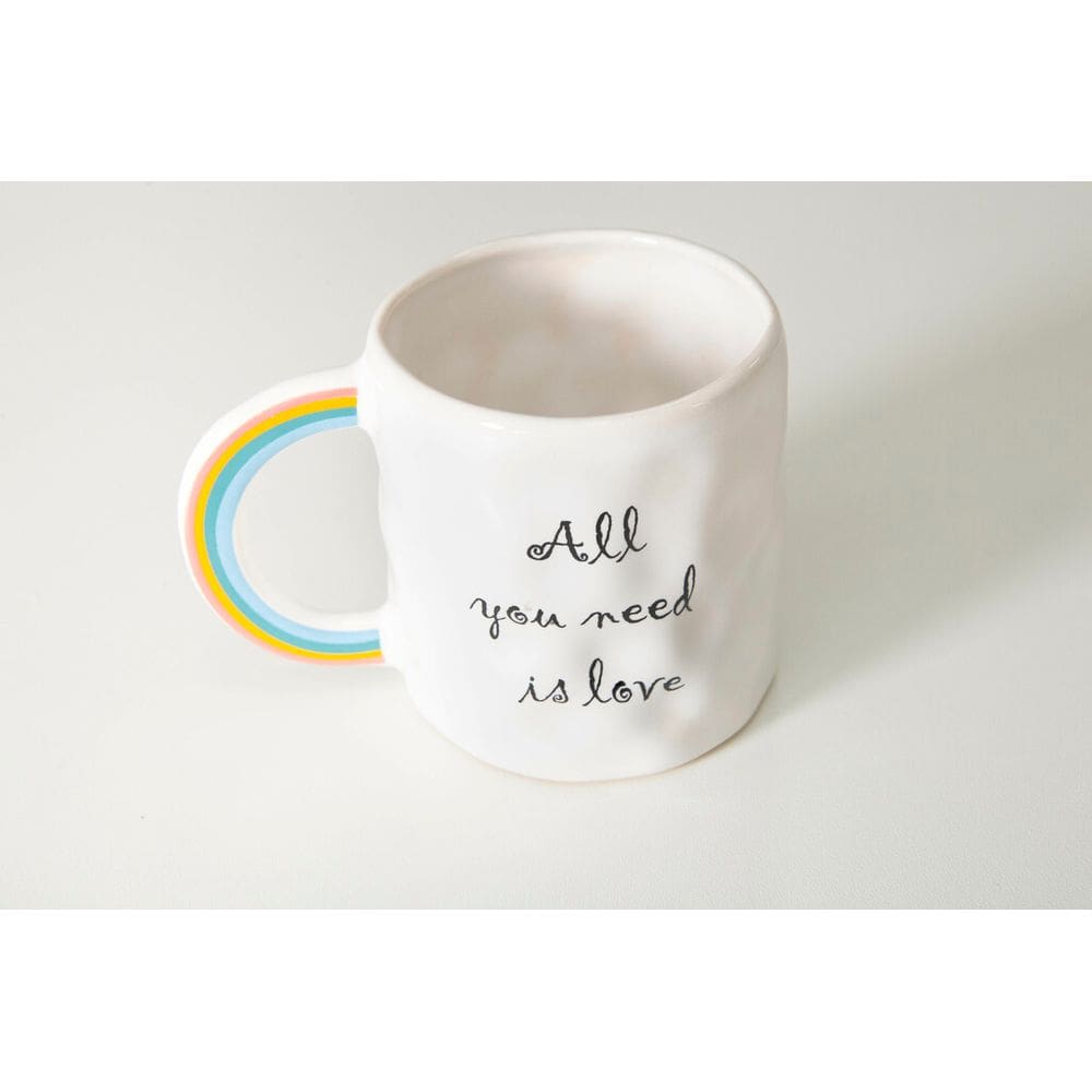 Caneca de Cerâmica Arco Íris - Saúde & Bem-Estar