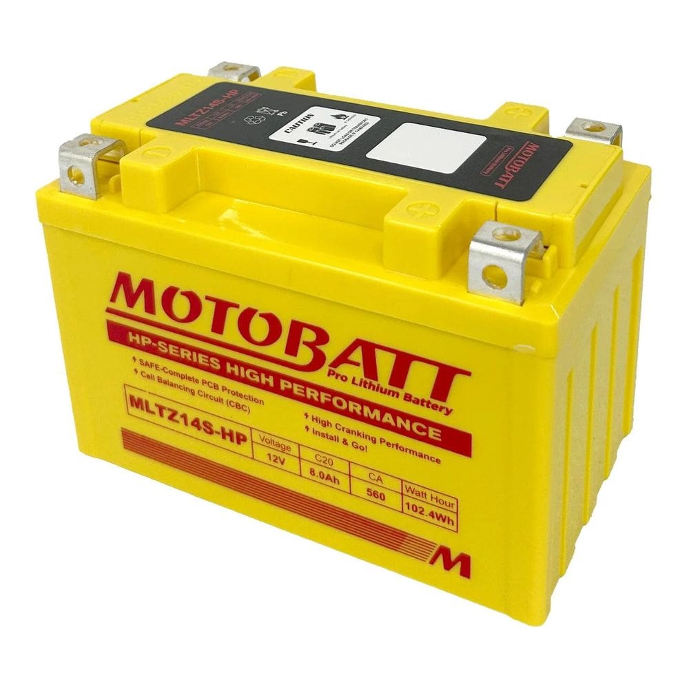 Motobatt – LifePo4 Lithium – MLTZ14S - H P – 560CA (YTZ12S, YTZ14S, YB12BB2, YTX12BS, YTX12, YTX15, YTX15L, YTX15L-BS)