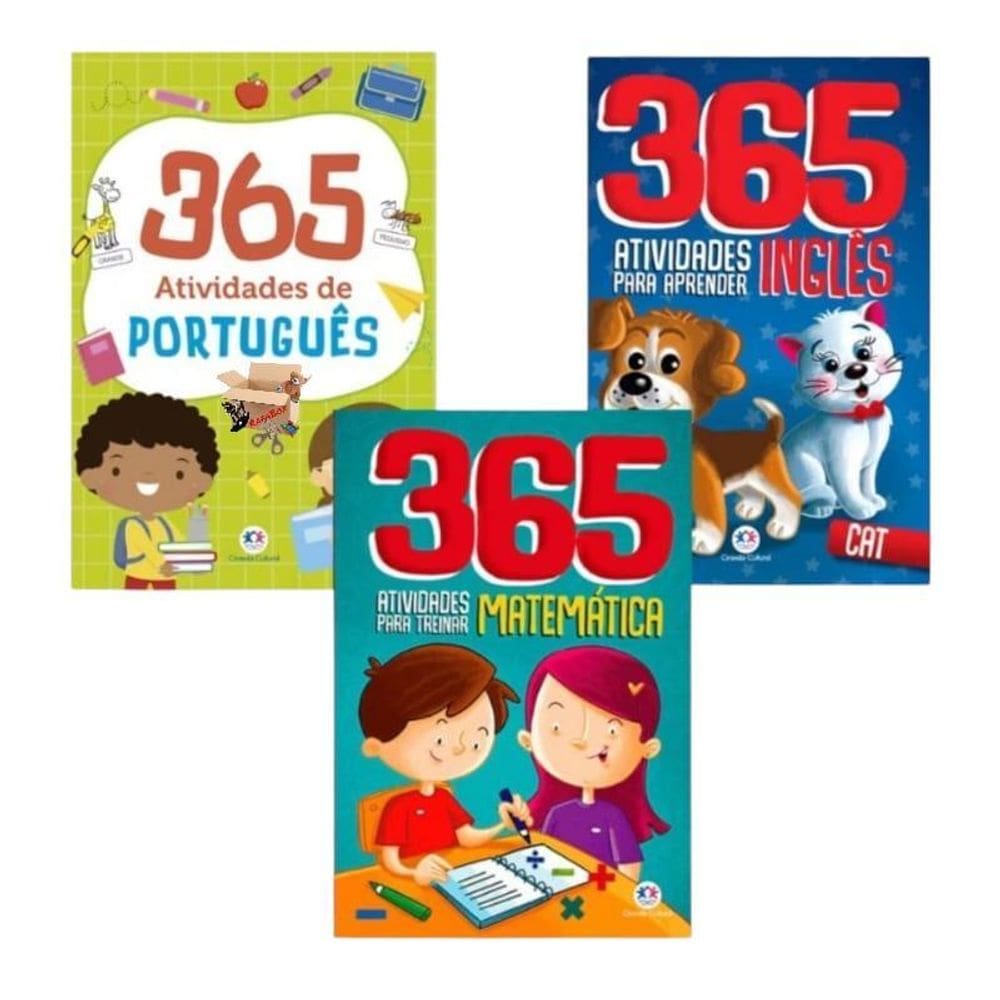 Kit 3 Livros Apoio Escolar Coleção 365 Atividades