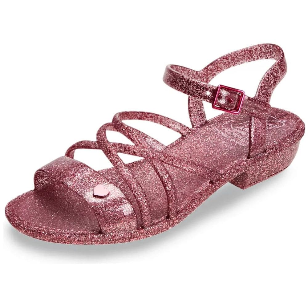 Sandália Infantil Menina Salto Glitter Princess Disney