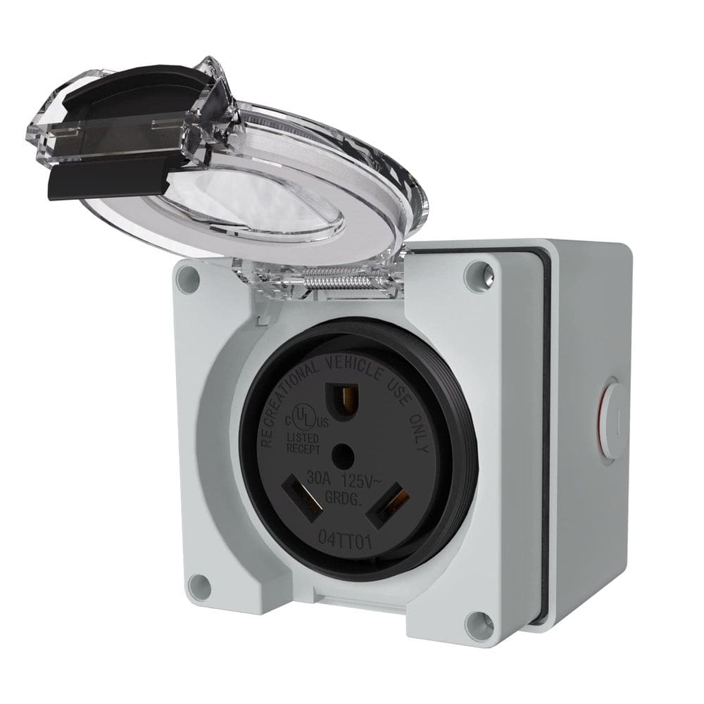 Caixa de tomada elétrica RV STARELO NEMA TT-30R 30A 125V ETL listada