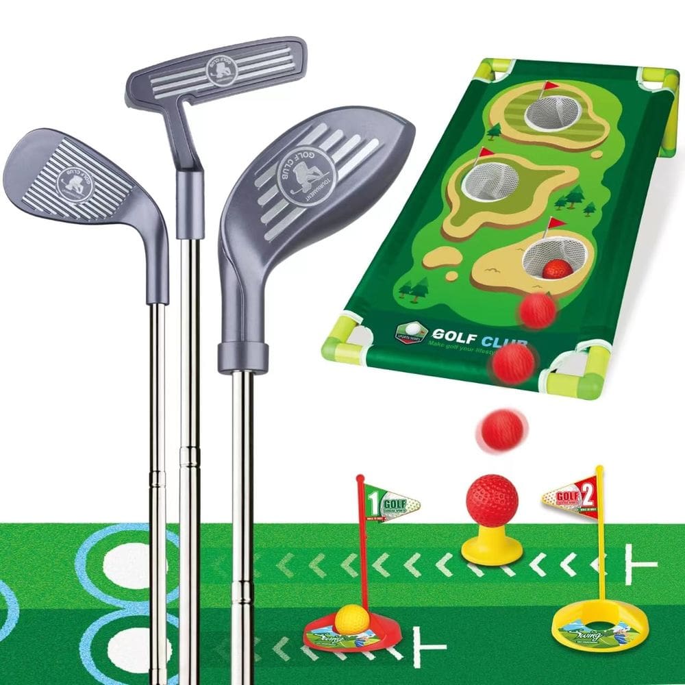 Conjunto de brinquedos de golfe RCROKS Toddler Golf Clubs 3 em 1 por 3-8 anos