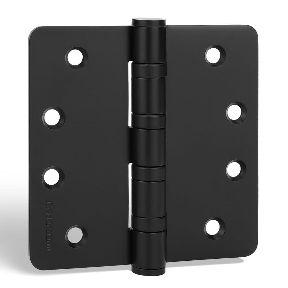 Dobradiças de porta Goldenwarm 4\" Black Ball Bearing, pacote com 3