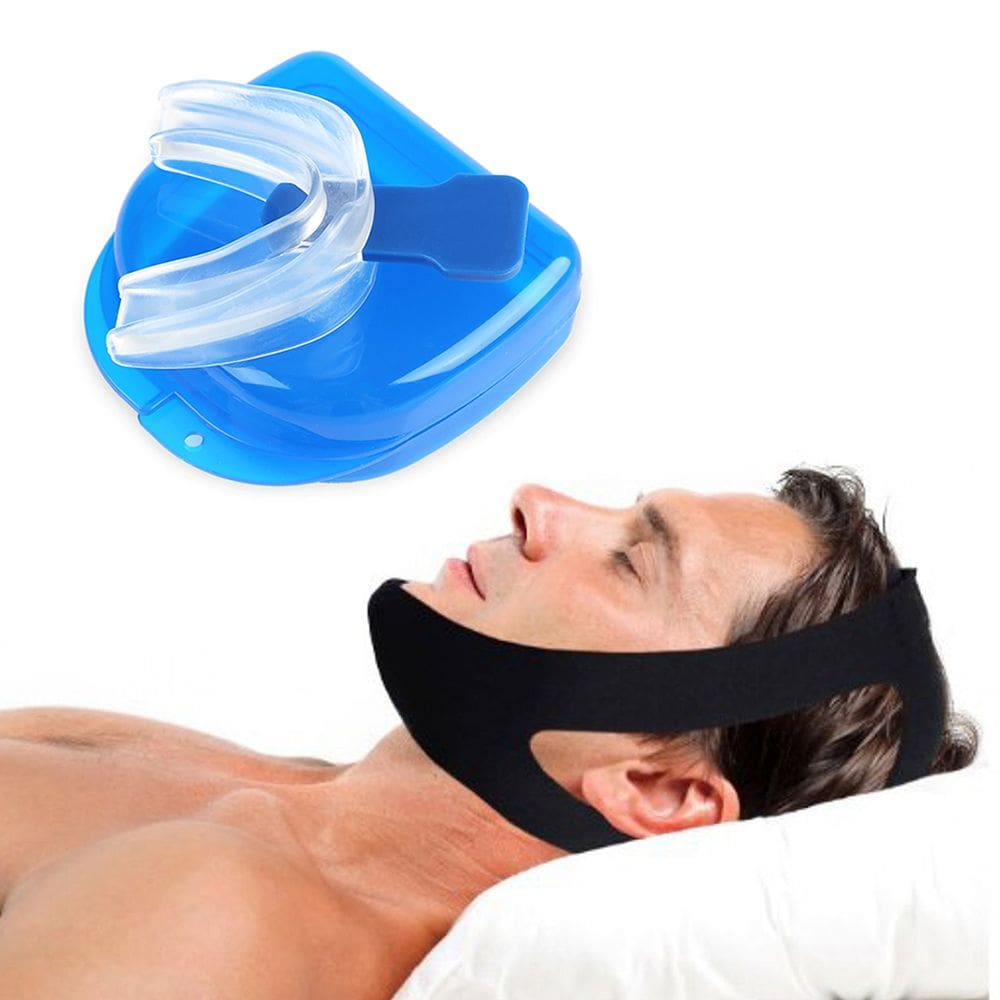 Kit 1 Faixa Anti Ronco 3 Pontas + 1 Aparelho Bucal Anti Ronco Stop Snoring