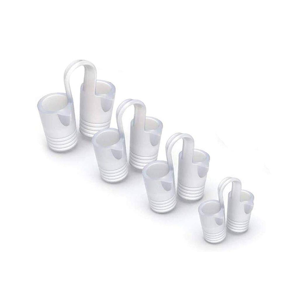 Kit com 4 Unidades Clip Nasal Silicone Anti Ronco - Dilatador Nasal