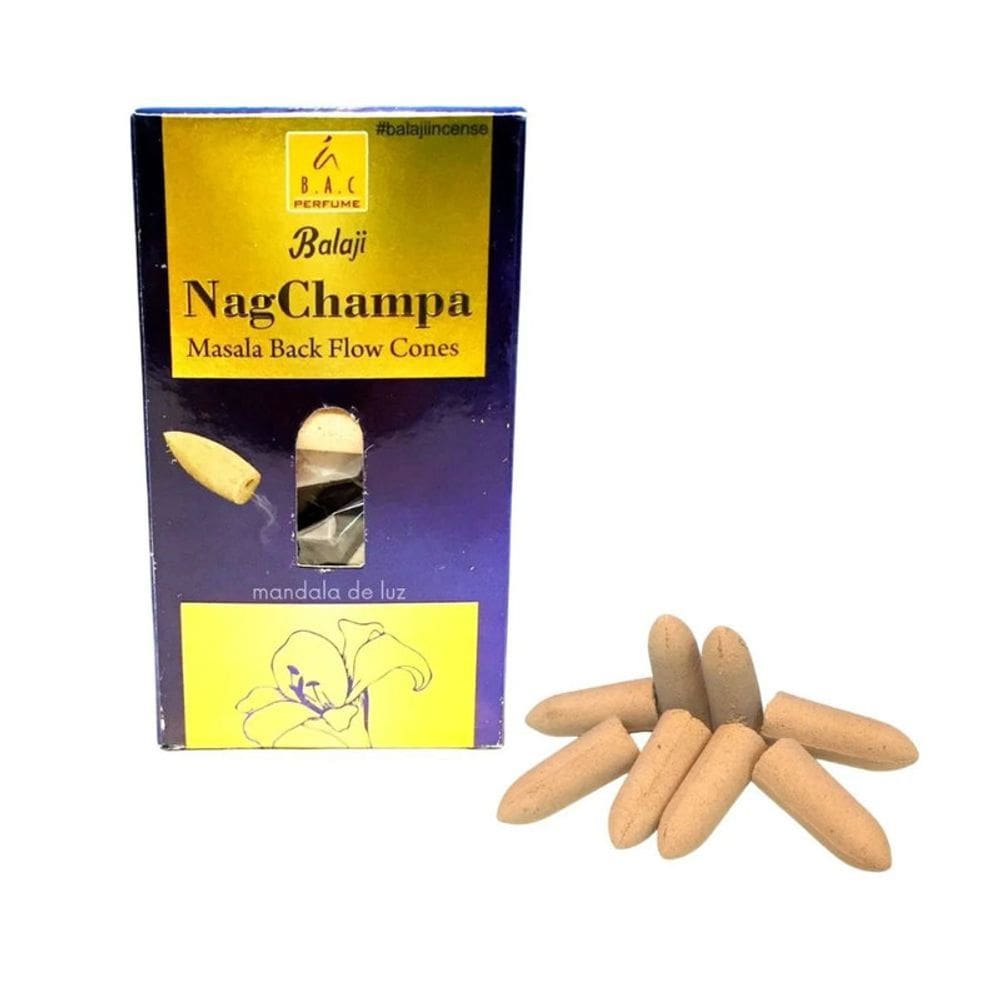 Incenso Cascata Backflow Massala Balaji Nag Champa