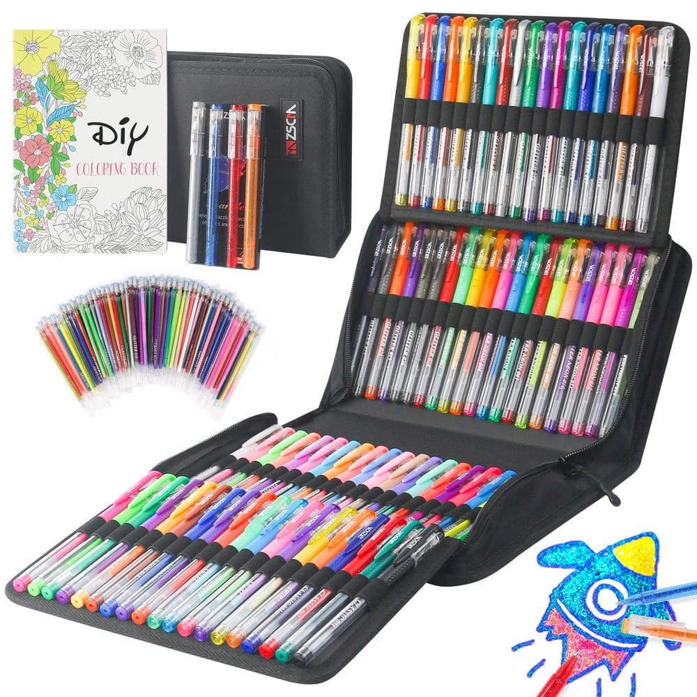 Caneta de gel ZSCM 202 para livros de colorir para adultos com recargas