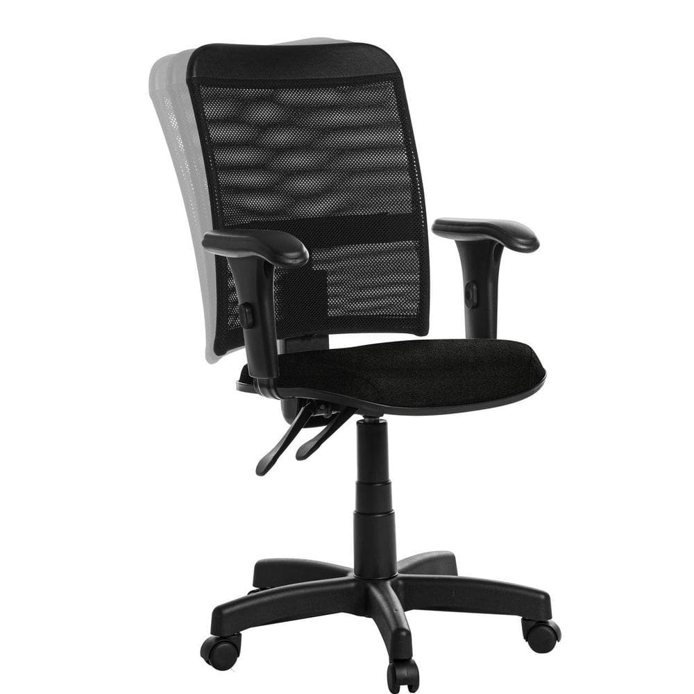 Cadeira Escritório Ergonômica Tela Com Braço Rcp Cor:Preto