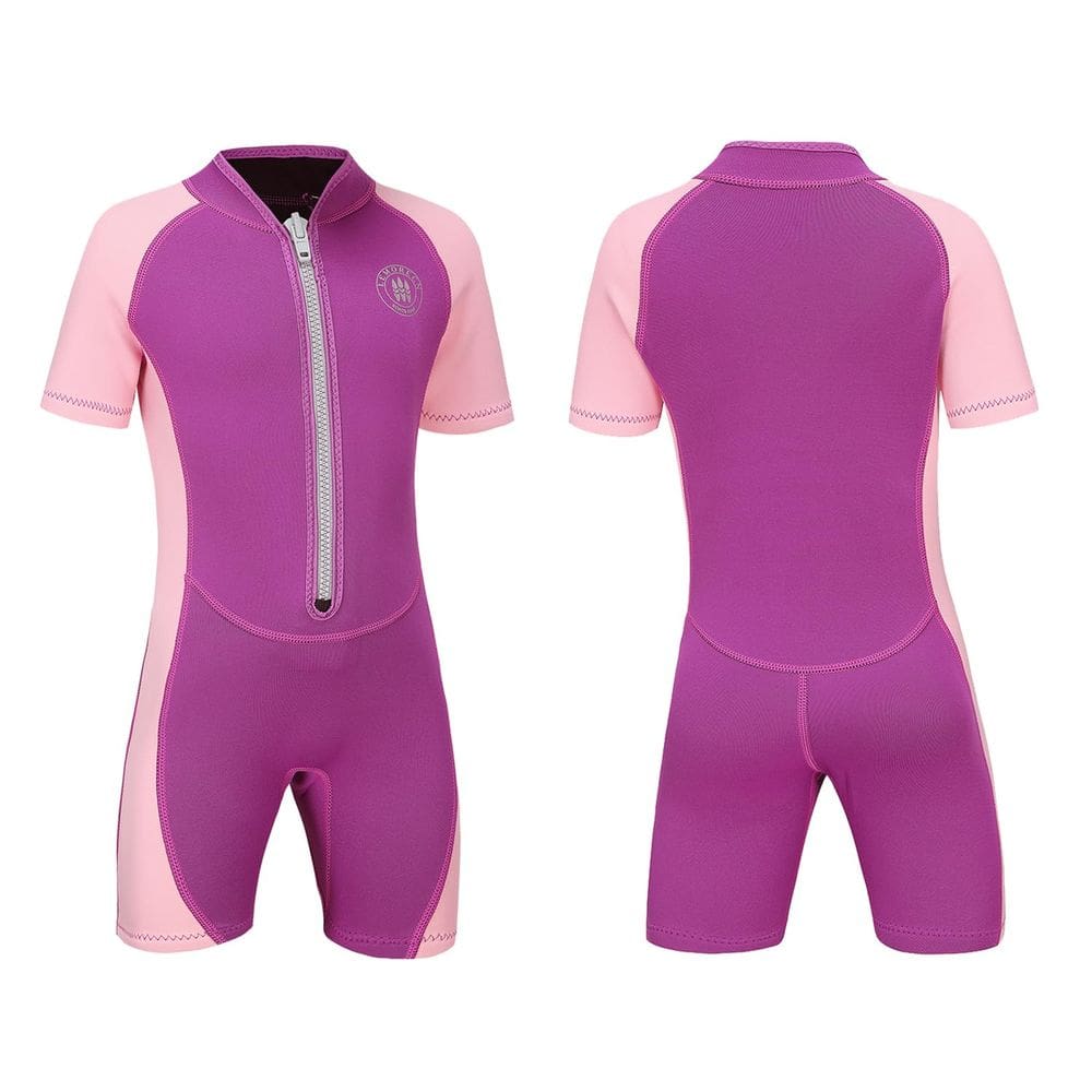 Roupa de mergulho Lemorecn Kids Neoprene de 2 mm com zíper frontal Shorty Swim 4022