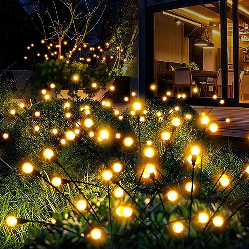 Luzes solares de jardim PATIOPIA Firefly 80 LED Outdoor, pacote com 8