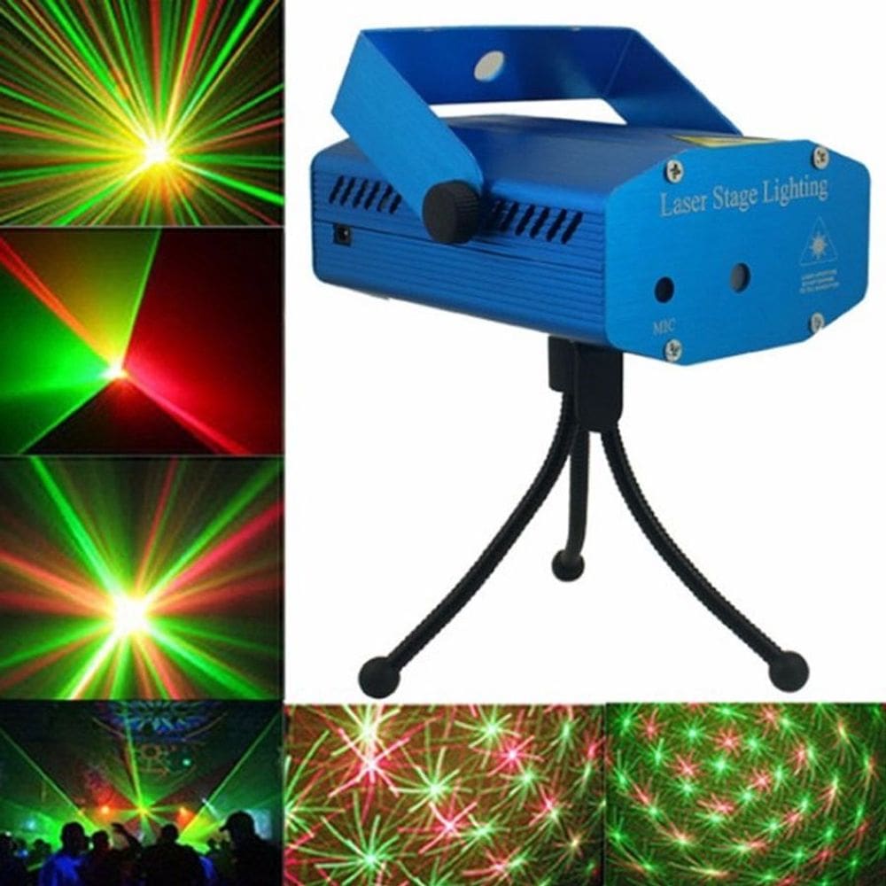 Mini Laser Led Projetor Raio Holografico Dj Festa Balada