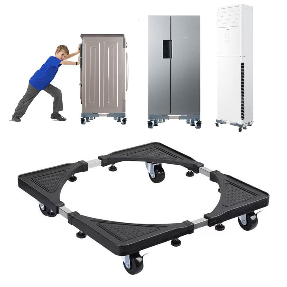 Suporte Móvel para Refrigerador Freezer Geladeira Inox com Trava