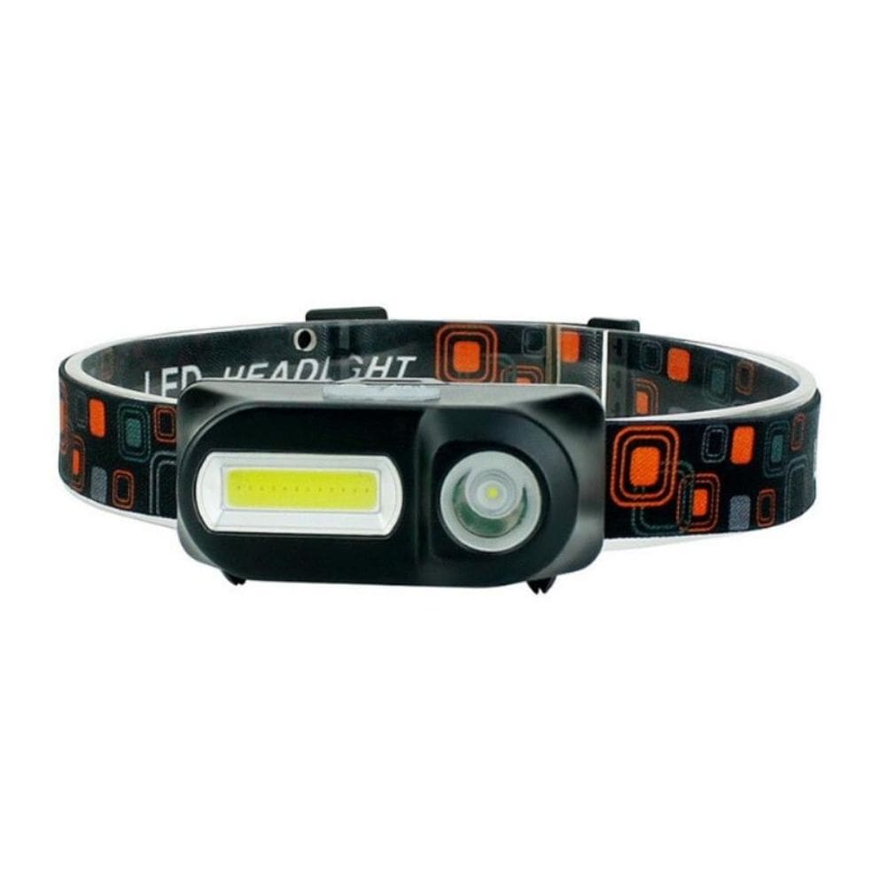 Lanterna Cabeça Capacete Recarregavel LED T6 1 Led Cob