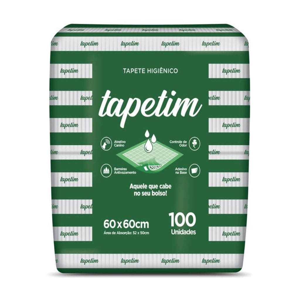 Tapete Higiênico 100un Cães 60x60cm Tapetim Absorção Rápida
