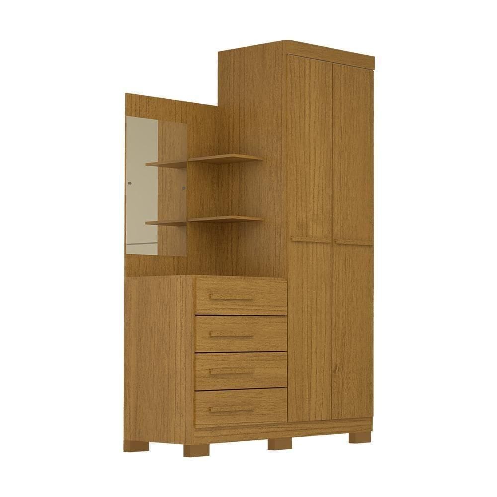 Guarda Roupa Solteiro Grécia 2 Portas Linhamobília Cinamomo