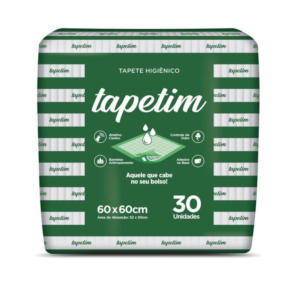 Tapete Higienico Tapetim 30 Unidades Absorção Rápida 60x60