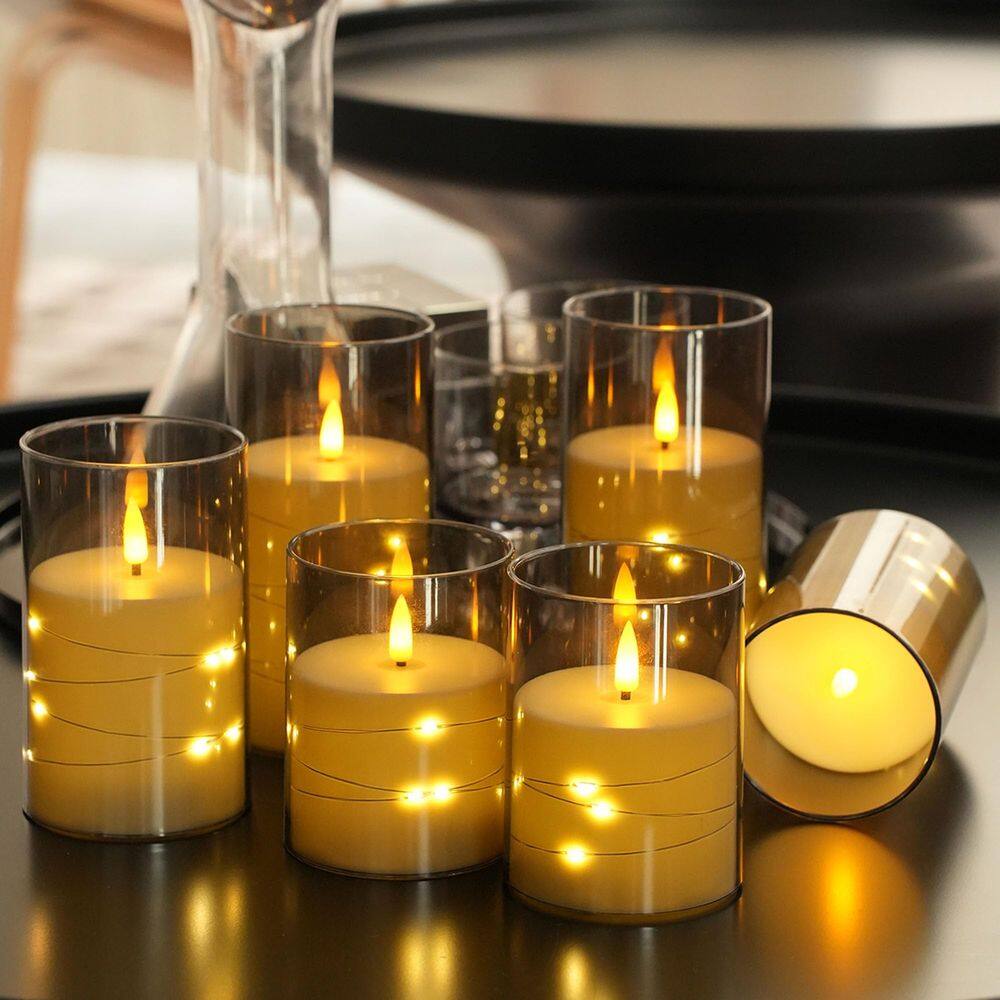 Velas LED sem chama operadas por bateria EITABEL com cordas estelares