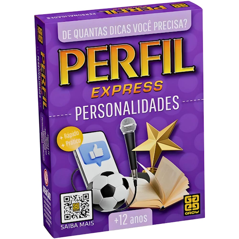 Jogo De Tabuleiro Perfil Express Personalidades Grow