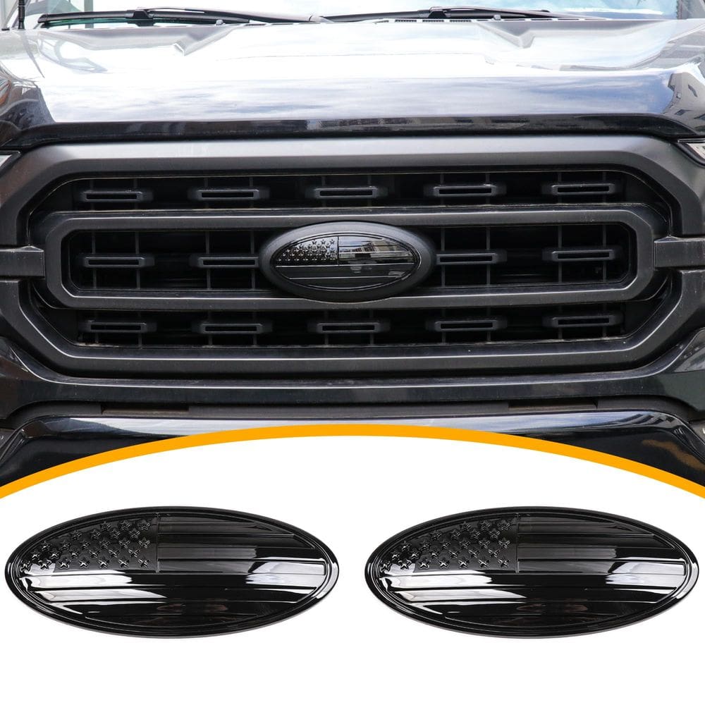 Emblem Cover Trim RERPRO 9.5 Front Grill Traseira, Pacote com 2